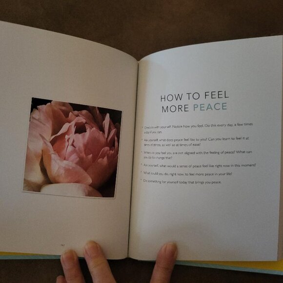 Hard Cover Self Care Inspirational Book Love Hope Peace Joy Light - Picture 3 of 11